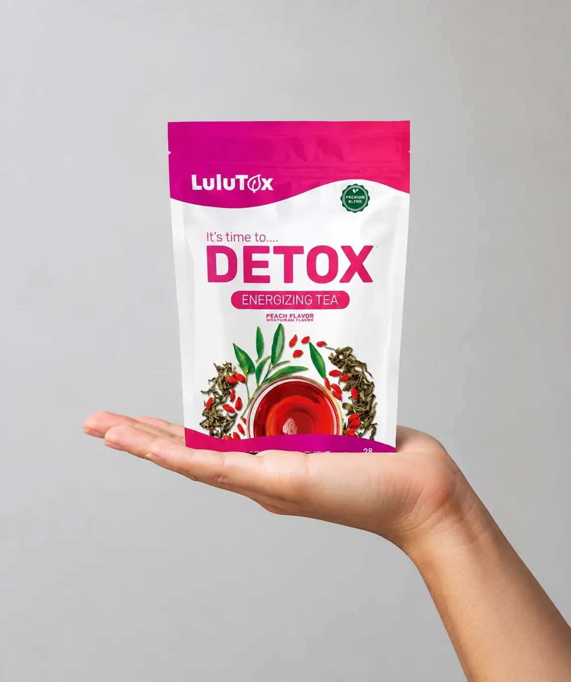 Lulutox Detox Tea HCTC — le produit en main