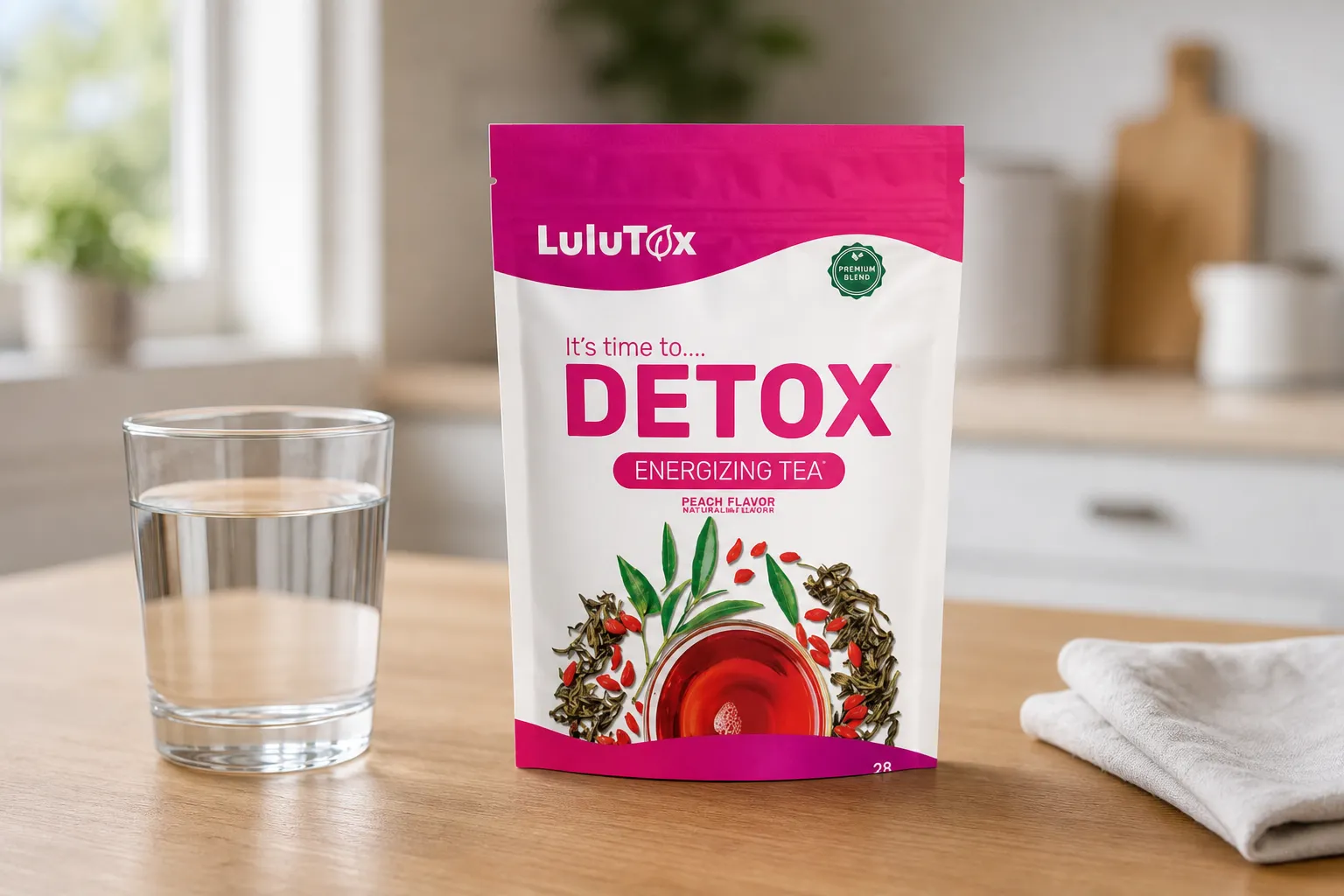 Lulutox Detox Tea — le produit au quotidien